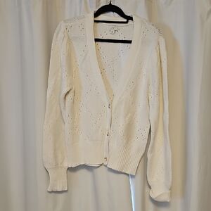 Crown & Ivy Cream Women's Cardigan